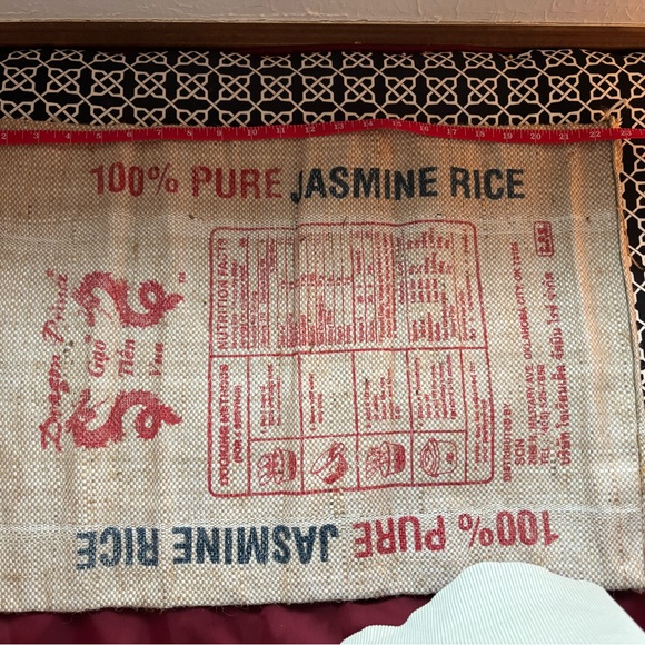 Jasmine Rice Burlap Bag - Picture 2 of 4